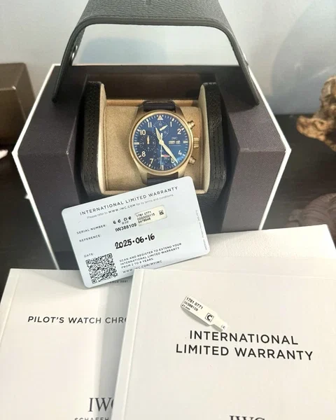 Montre d’aviateur iwc chrono bronze bleu iw288109
