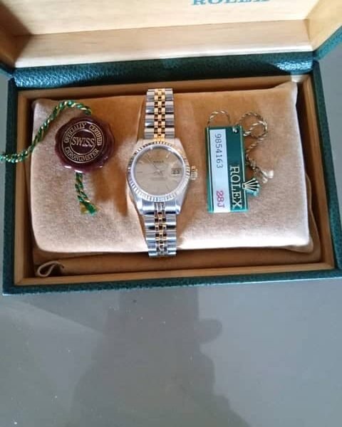 Rolex Datejust Oyster Perpetual 69173 SS pour femme, cadran champagne doré, modèle Jubilee